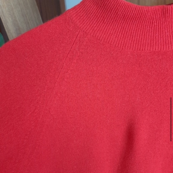 Vintage Mock Neck Red Wool Sweater - Picture 2 of 11